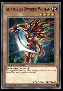 Amazoness Swords Woman SGX3-END02 Common / Short Print Yu-Gi-Oh 1st Edition NM - Image 1