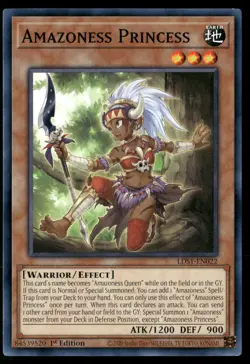 Amazoness Princess LDS1-EN022 Common / Short Print Yu-Gi-Oh 1st Edition NM - Image 1