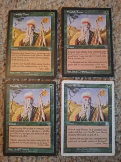 MTG Magic the Gathering 4x Worldly Tutor (Playset) - Mirage/4th Edition MP - Image 1