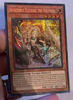 Incredible Ecclesia, The Virtuous 1st Ed YuGiOh 22 Pharaohs Gods MP22 EN188 LPNM - Image 2