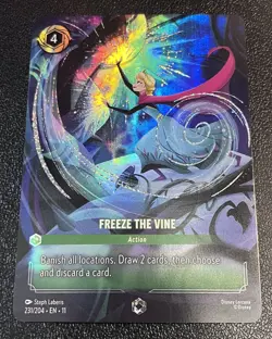 Disney Lorcana TCG Elsa Freeze the Vine Foil/Holo Enchanted 231/204 Winterspell - Image 1