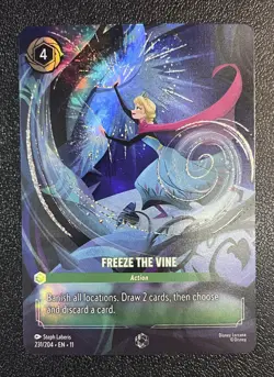 Disney Lorcana TCG Elsa Freeze the Vine Foil/Holo Enchanted 231/204 Winterspell - Image 2
