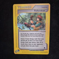 Pokemon Card Skyridge Fisherman 125/144 E Series Pokemon TCG LP - Image 1