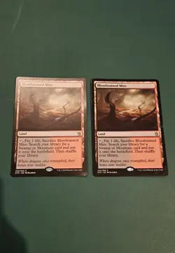 Magic: The Gathering - Set Of 2 Khans of Tarkir Bloodstained Mire Rare Card NM - Image 1