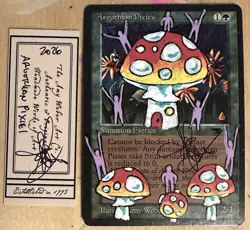 MTG Argothian Pixies Alter Altered Sketch Art Amy WEBER Magic - Image 1