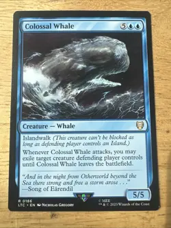 Colossal Whale 0186 (Regular) MTG Lord of The Rings NM FRESH - Image 1