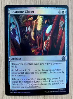 Costume Closet U 0005 - Foil - MTG Marvel's Spider-Man - NM - Image 1