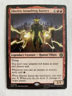 Electro, Assaulting Battery R 0076 - MTG Marvel's Spider-Man SPM - NM - Image 1