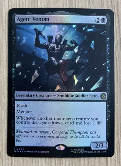 Agent Venom R 0049 - Rare Foil - MTG Marvel's Spider-Man - NM - Image 1