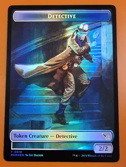 1x Detective & Imp (0007) | FOIL TOKEN | Murders at Karlov Manor | MTG Magic - Image 1