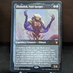 Zhulodok Void Gorger THICK STOCK/DISPLAY Etched Foil Commander Masters CMM mtg - Image 1