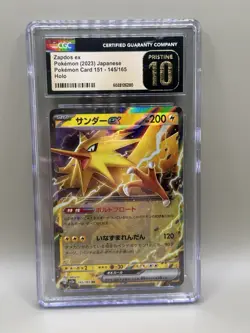 Zapdos ex 145/165 CGC 10 Pristine Pokemon 151 sv2a Japanese Pokemon Card - Image 1