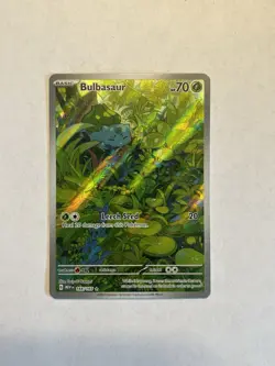 Bulbasaur 166/165 Illustration Rare Full Art Holo 151 Pokemon English NM - Image 1