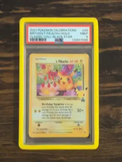 Pokemon 25th Celebrations 2021 Birthday Pikachu-HOLO #24 Black Star PS9 MINT - Image 1
