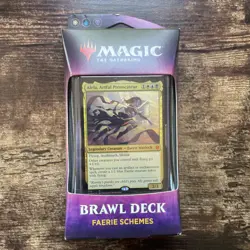 MTG Faerie Schemes Magic the Gathering SEALED Brawl Deck Throne of Eldraine 630509829798 - Image 1