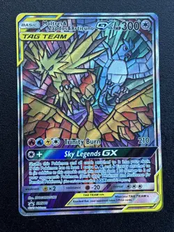 Pokemon TCG SM Black Star Promo SM210 Moltres/Zapdos/Articuno GX Tag Team - Image 1