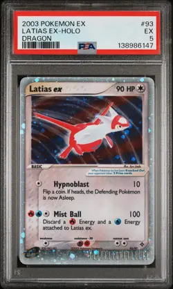 2003 Pokemon EX Dragon 93 Latias EX Holo PSA 5 138986147 - Image 1