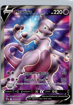 Mewtwo V SWSH229 Holo Promo Sword & Shield Promo Pokemon Holo Near Mint - Image 1