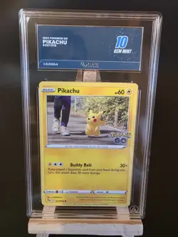 Pokemon GO #027/078 Pikachu Cosmos Holo Graded 10 Gem MT - Image 1