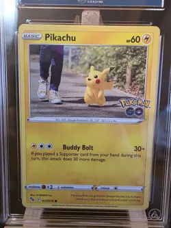Pokemon GO #027/078 Pikachu Cosmos Holo Graded 10 Gem MT - Image 2