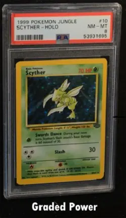 Pokemon Jungle Unlimited Scyther Holo PSA 8 (1695) 10/64 - Image 1