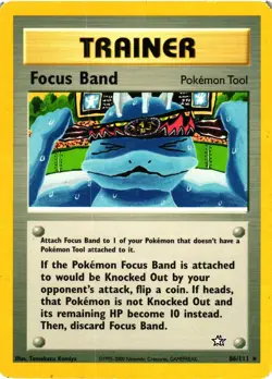 Pokemon TCG Focus Band 86/111 Neo Genesis Rare Unlimited DMG - Image 1