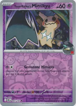 Team Rocket's Mimikyu 087/182 - Destined Rivals - Reverse Holo Pokemon Card - NM - Image 1