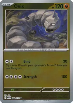 Onix 070/132 - Reverse Holo Pokemon Card - NM - Image 1