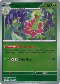 Meganium 010/132 - Reverse Holo Pokemon Card - NM - Image 1