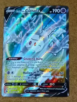 Galarian Cursola V 071/073 Ultra Rare Champion's Path Pokemon Lightly Played - Image 1
