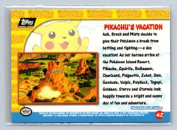 1999 Topps Pokemon TV Animation Foil Pikachu's Vacation #42 - Image 2