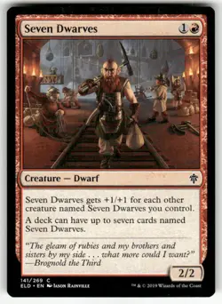 SEVEN DWARVES #141 (COMMON) MTG THRONE OF ELDRAINE - Image 1
