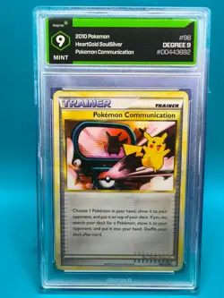 Pokemon Communication #98 2010 Pikachu Pokemon HeartGold & SoulSilver Grade 9 - Image 1