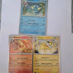 Flareon 167 Vaporeon 168 Jolteon 169 Black Star Promo Pokemon TCG - Image 1