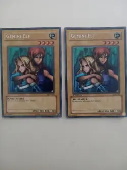 Yu-Gi-Oh! TCG Secret Rare Gemini Elf LON-000 ×2 - Image 1