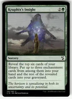 KRUPHIX'S INSIGHT #155 (COMMON) MTG COMMANDER 2018 - Image 1