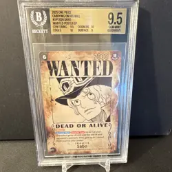 Namco One Piece Sabo Carrying on His Will OP13-120 Wanted Poster SP Beckett 9.5 - Image 1