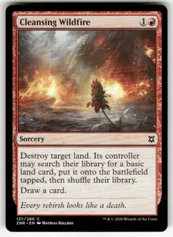 CLEANSING WILDFIRE #137 (COMMON) MTG ZENDIKAR RISING - Image 1
