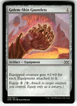 GOLEM-SKIN GAUNTLETS #259 (COMMON) MTG DOUBLE MASTERS - Image 1