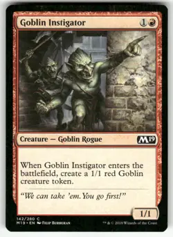 GOBLIN INSTIGATOR #142 (COMMON) MTG CORE SET 2019 - Image 1