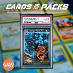 Carte Pokemon Mega-Dracaufeu X ex 125/094 Holo PSA 10 GEM MINT - Image 1