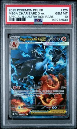 Carte Pokemon Mega-Dracaufeu X ex 125/094 Holo PSA 10 GEM MINT - Image 2