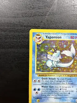 Vaporeon ✨ Pokemon 1999 Jungle Holo Rare 12/64 - Image 2