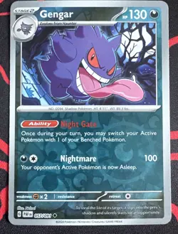 Pokemon TCG Gengar 057/091 SV: Paldean Fates Reverse Holo - NM - Image 1