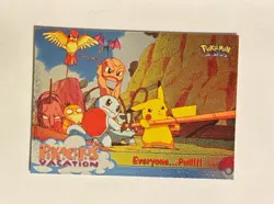 Everyone… Pull!!! Pikachu’s Vacation TOPPS Pokemon Holo Card #52 - Image 1