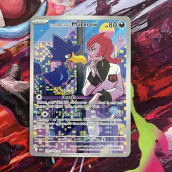 Team Rocket's Murkrow 200/182 Sv10: Destined Rivals Holo Pokemon Card - Image 1