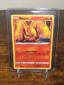 Moltres Holo STAMPED Prerelease Promo -Brilliant Stars -Pokemon TCG SWSH185 - Image 2