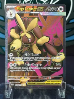 Pokemon Mega Lopunny EX Phantasmal Flames #115/094 Ultra Rare Full Art Holo NM - Image 1
