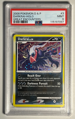 2008 Pokemon Diamond & Pearl Great Encounters- DARKRAI #3-HOLO RARE- PSA MINT 9 - Image 4