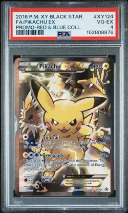 2016 Pokemon XY Black Star Promo XY124 Pikachu EX PSA 4 152808876 - Image 1